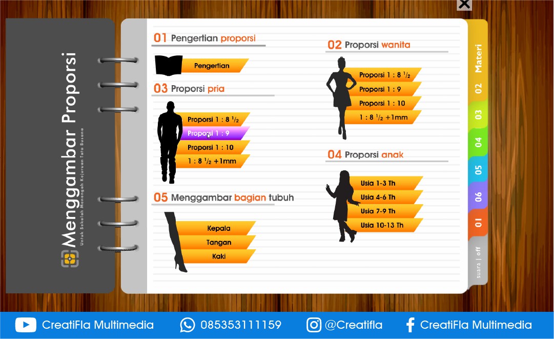 Multimedia Interaktif Tata Busana Proporsi Tubuh