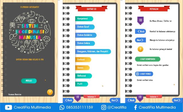 Mobile App Flipbook Sistem Koordinasi Manusia